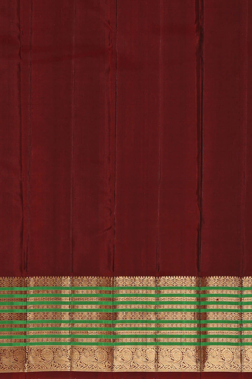 Image of Kanchipattu Golden Green Brocade Saree